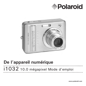 Mode d’emploi Polaroid i1032 Appareil photo numérique