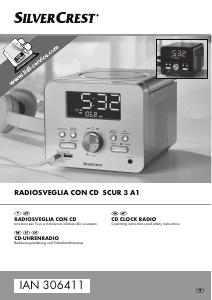 Manuale SilverCrest SCUR 3 A1 Radiosveglia