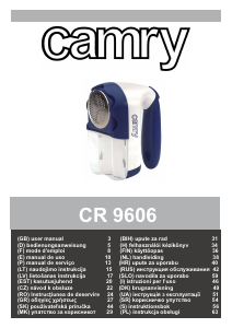 Manual Camry CR 9606 Aparat de curăţat scame