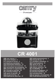 Manual Camry CR 4001 Espremedor de citrinos