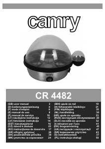 Vadovas Camry CR 4482 Kiaušinių virimo aparatas