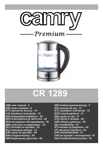 Manual de uso Camry CR 1289 Hervidor