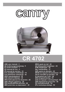 Manual Camry CR 4702 Mașină feliat