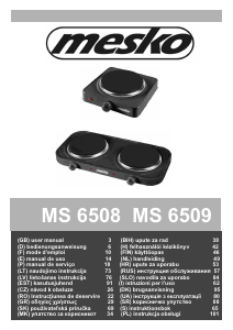 Manual Mesko MS 6508 Plită