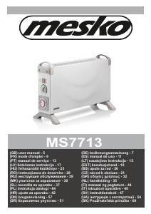 Manual Mesko MS 7713 Aquecedor