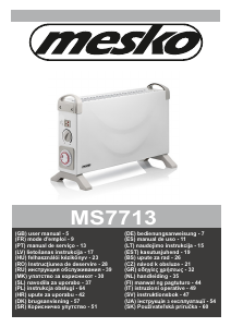 Manuale Mesko MS 7713 Termoventilatore