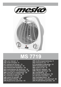 Manual Mesko MS 7719 Aquecedor
