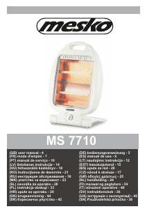 Manual Mesko MS 7710 Aquecedor