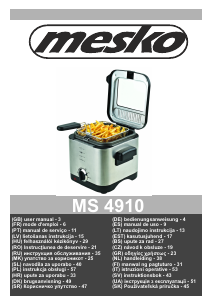 Instrukcja Mesko MS 4910 Frytkownica