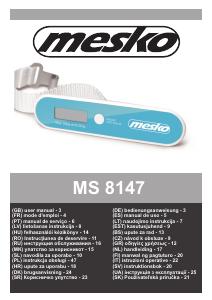 Manuale Mesko MS 8147G Bilancia per valigia