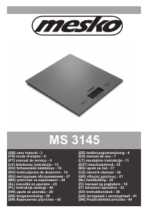 Manual Mesko MS 3145 Kitchen Scale