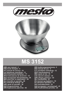 Manual Mesko MS 3152 Kitchen Scale