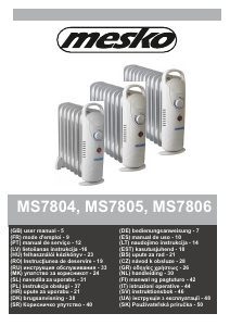Manuale Mesko MS 7806 Termoventilatore