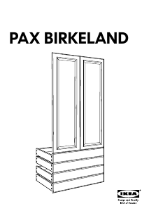 Návod IKEA PAX BIRKELAND Skriňové dvere