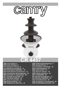 Εγχειρίδιο Camry CR 4457 Συντριβάνι σοκολάτας