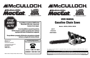 Manual McCulloch EB358 Chainsaw