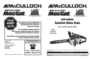 Manual de uso McCulloch EB356a Sierra de cadena