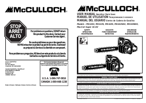 Manual de uso McCulloch MS1635 Sierra de cadena
