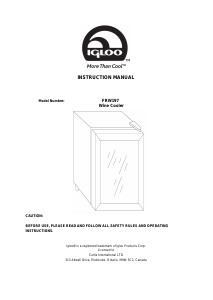 Handleiding Igloo FRW197 Wijnklimaatkast