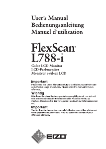 Mode d’emploi Eizo FlexScan L788-i Moniteur LCD