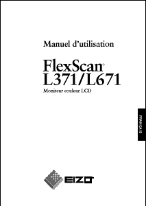 Mode d’emploi Eizo FlexScan L671 Moniteur LCD