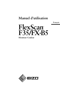 Manual Eizo FlexScan F35 Monitor