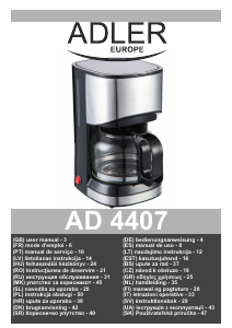 Manual Adler AD 4407 Coffee Machine