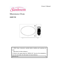 Manual Sunbeam SMW729 Microwave