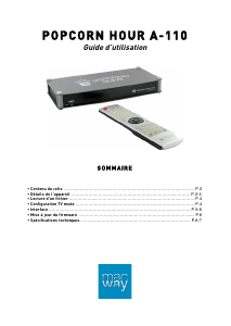 Mode d’emploi Popcorn Hour A-110 Lecteur multimédia