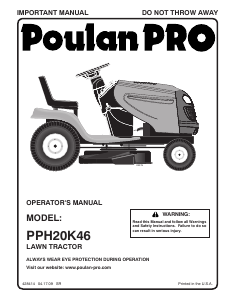 Handleiding Poulan PPH20K46 Grasmaaier