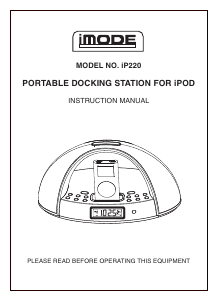 Bruksanvisning iMode IP220 Dockningshögtalare