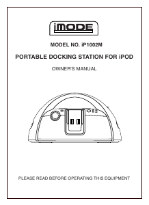 Bruksanvisning iMode IP1002M Dockningshögtalare