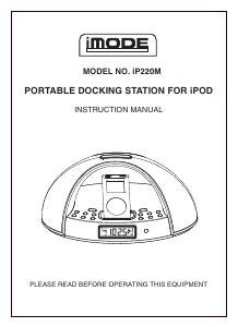 Bruksanvisning iMode IP220M Dockningshögtalare