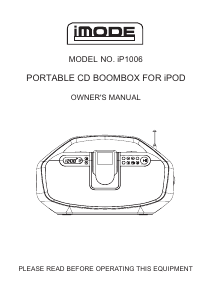 Bruksanvisning iMode IP1006 Dockningshögtalare