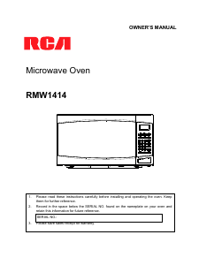 Handleiding RCA RMW1414 Magnetron