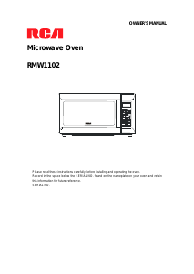 Bruksanvisning RCA RMW1102 Mikrovågsugn
