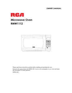Bruksanvisning RCA RMW1112 Mikrovågsugn