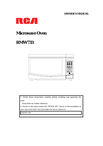 Bruksanvisning RCA RMW733 Mikrovågsugn