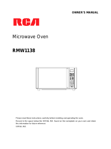 Bruksanvisning RCA RMW1138 Mikrovågsugn