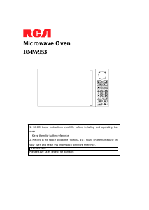 Bruksanvisning RCA RMW953 Mikrovågsugn