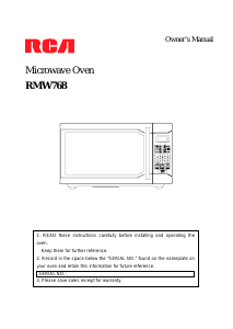 Bruksanvisning RCA RMW768 Mikrovågsugn