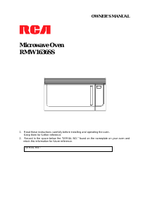 Bruksanvisning RCA RMW1636SS Mikrovågsugn