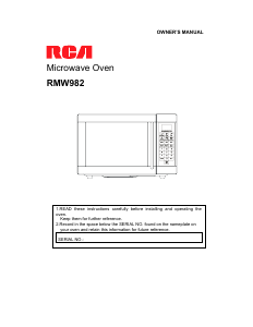 Bruksanvisning RCA RMW982 Mikrovågsugn