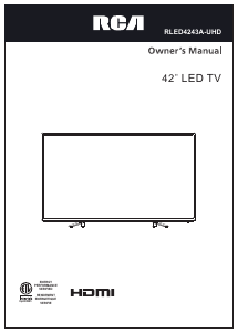 Handleiding RCA RLED4243A-UHD LED televisie