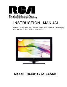 Handleiding RCA RLED1526A LED televisie