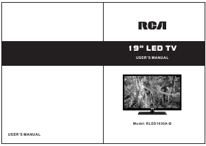 Handleiding RCA RLED1930A-B LED televisie