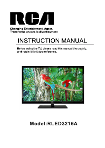 Handleiding RCA RLED3216A LED televisie