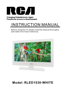 Bruksanvisning RCA RLED1530-WHITE LED TV