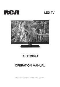 Mode d’emploi RCA RLED2969A Téléviseur LED