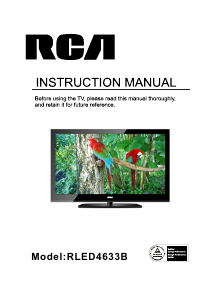 Bruksanvisning RCA RLED4633B LED TV